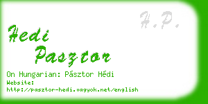 hedi pasztor business card